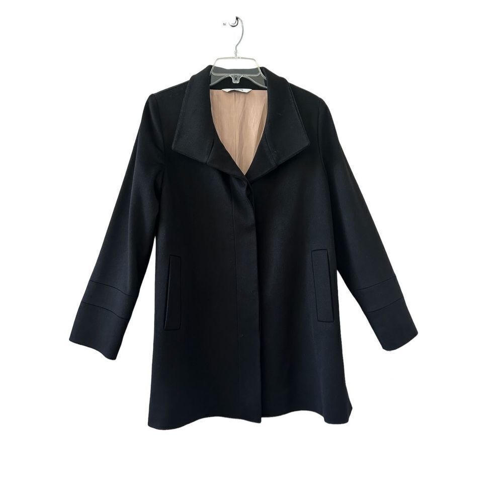 Fleurette Loro Piana Wool Coat Button-Up Women’s Black Size 8